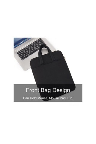 Folinda 13-17 İnç Laptop Çantası - 360 Yastıkli Koruma, Ultra Yumuşak Kadife Döşeme Ve Geniş Ön Cep Siyah