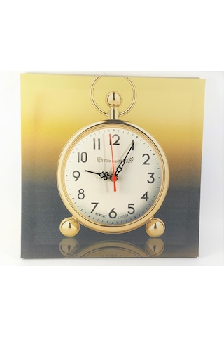 KANVAS RESİM SAAT SARI