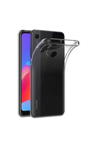 Honor 8A Pro Uyumlu Şeffaf Silikon Kılıf - Kamera Korumalı Esnek Tam Koruma Kapak