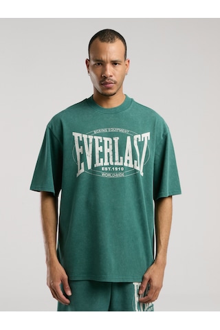 Everlast Authentic Boxing Oversize Koyu Yeşil Erkek Tişört Koyu Yeşil