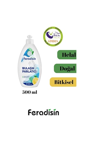 Bitki Özlü Doğal Bulaşık Makinesi Parlatıcı - Gimdes Helal Sertifikalı - 500 Ml
