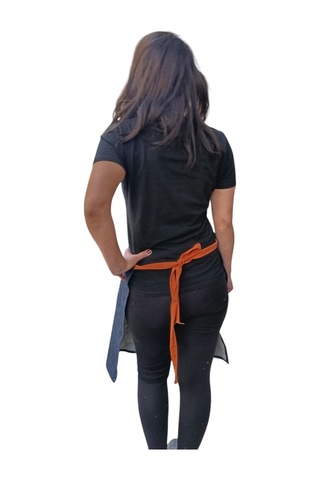 Anneler Günü Kim İlkbahar Çiçekleri Nakışlı Keten, Chef Mutfak Önlüğü Çok Renkli