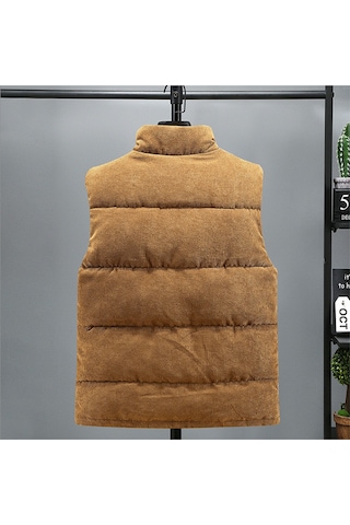 Erkekler İçin Sonbahar Ve Kış Modası Pamuklu Yelek Beyaz