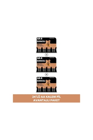 Alkalin Aa Kalem Pil, 1,5v Lr03 / Mn2400 , 8'li Paket X 3