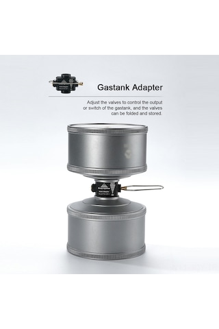 Youmex Kamp Ve Piknik İçin Dağ Gaz Tankı Adaptörü - Gaz Transferi Ve Basınç Serbest Bırakma Valfi, Preventif Sizinti Önleyici, Katlanabilir Tasarım Siyah