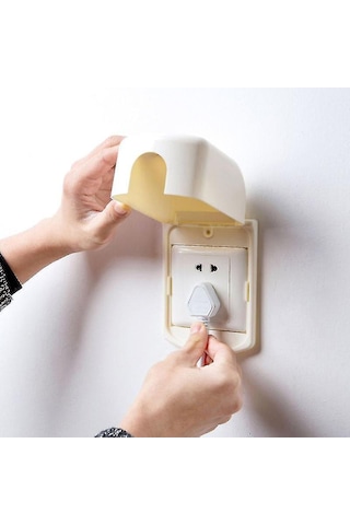 Xindoker Bebek Güvenlik Prizi Kapakları, Plastik Materyal, Kolay Kurulum, Elektrikli Prizi Çocuklardan Koruma, Bej Renk Diğer