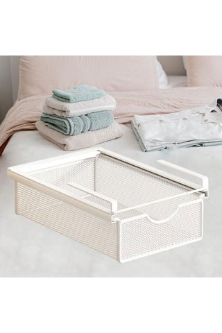 Homyl Raf Altı Depolama Sepeti Ofis Kitaplık Dolap İçin Basit Beyaz