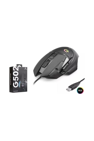 Nodar G502 Rgb Kablolu Gaming Mouse 7200 Dpı 1000hz 6 Tuş Siyah G502 Nodar G502 Rgb Kablolu Gaming Mouse 7200 Dpı 1000hz 6 Tuş Siyah G502