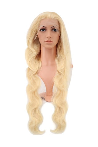 Gerçek Front Lace Dalgalı Platin Tül Peruk - 85-90cm