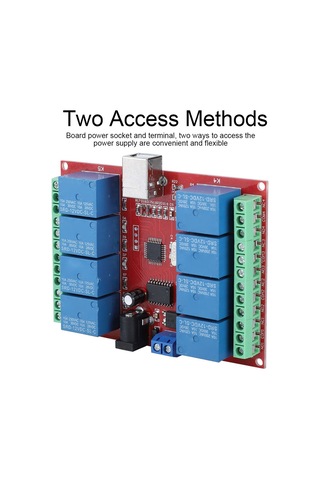 Ximistore9 12v 8 Yollu Bilgisayar Usb Kontrollü Röle Modülü - Sabit Bağlantı, Çift Güç Girişi, Wın7/xp Desteği