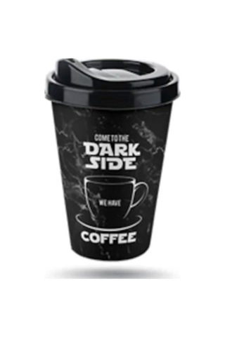 Ihtiyaçlimanı Coffe Plastik Bardak 400 Ml Dark Side , Kahve Çay Bardağı