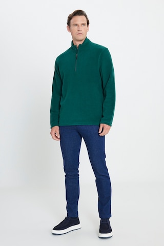 AC&Co / Altınyıldız Classics Anti-Pilling Tüylenme Yapmayan Bato Yaka Erkek Polar Sweatshirt 4a5221100016yslxl Yeşil