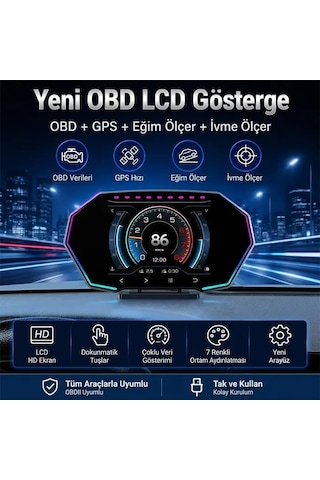 Ally F11 Obd2 + Gps Head Up Display Hud Dijital Hız Göstergesi- 5775 1