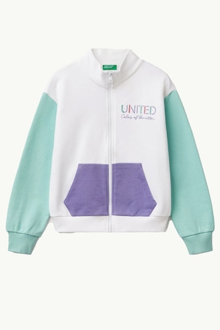 Benetton Kız Çocuk Sweatshirt BEYAZ