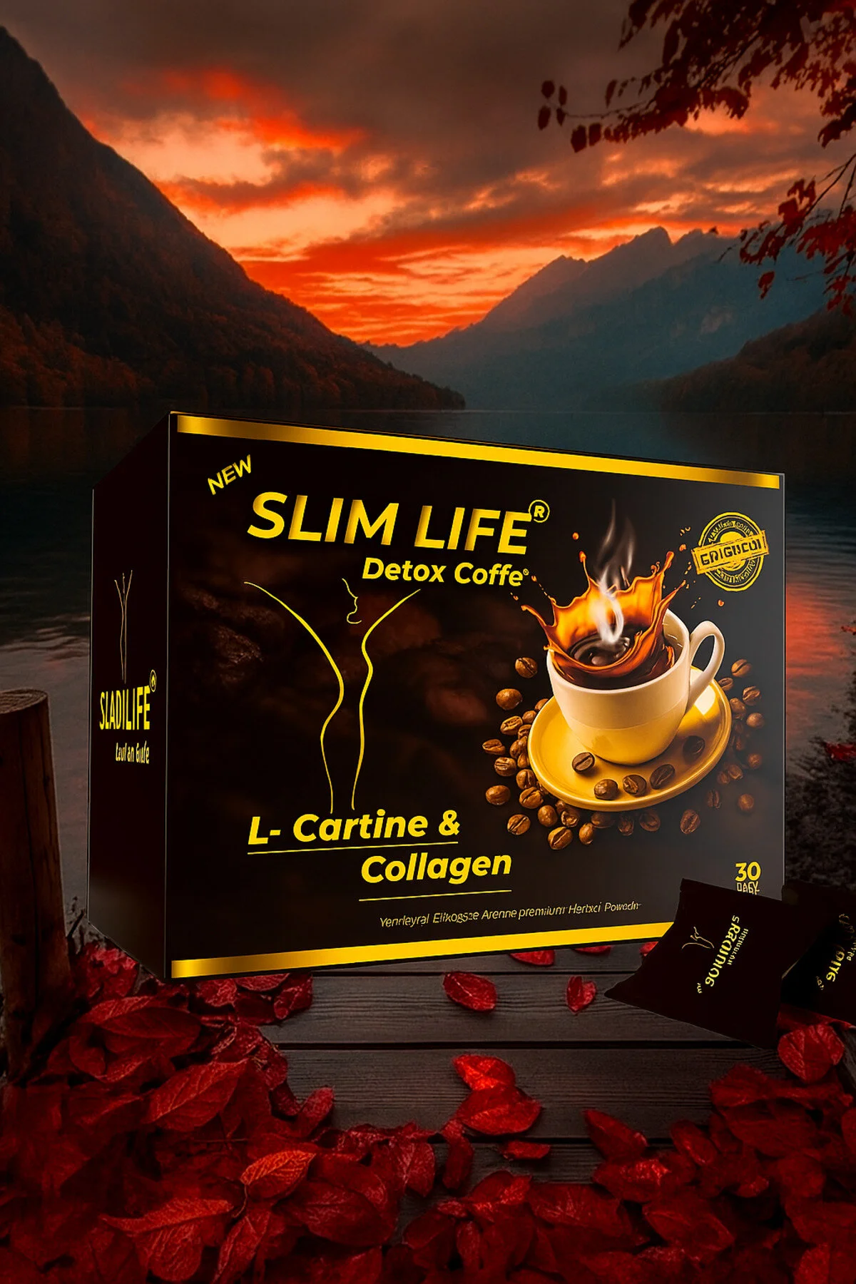Slim Life  Coffee 30 Şase Bitkisel Kahvesi L-carnitine, Kollajen, Şekersiz Diğer
