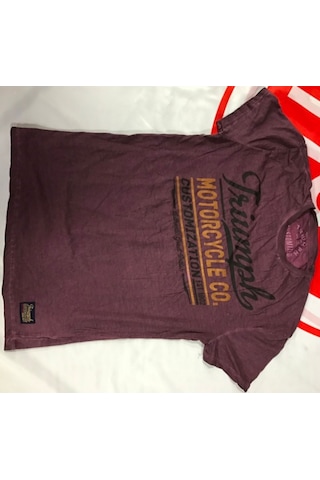 Triumph Costello Bisiklet Yaka Kısa Kol Mor Tshirt