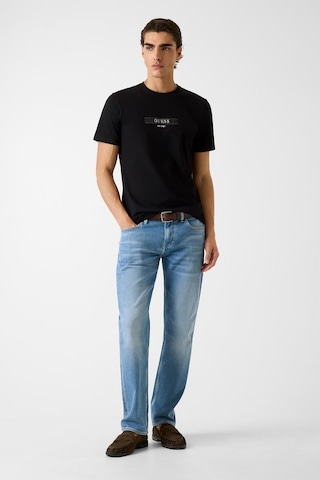 Guess Regular Fit Kesimli T-shirt Siyah