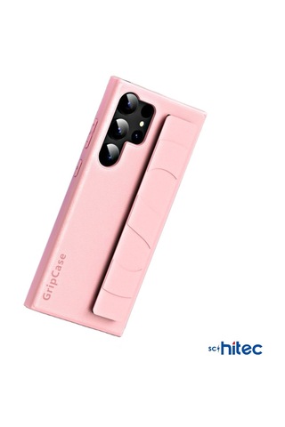 Schitec Samsung Galaxy S24 Ultra Uyumlu Premium Case Parmak Askılı Telefon Kılıfı Pembe