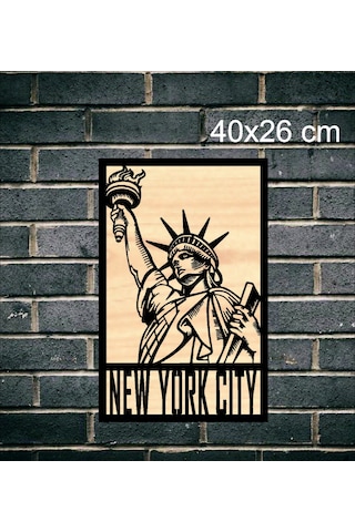 New York Cıty Ahşap Duvar tablo