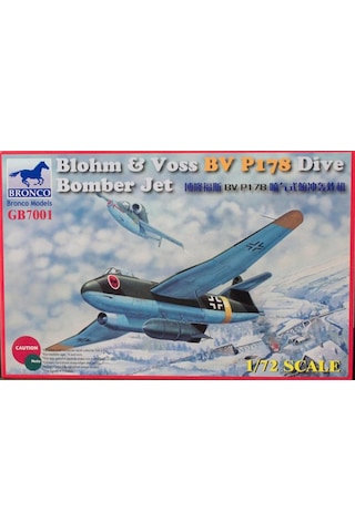 1/72 Blohm And Voss Bv P178 Dive Bomber Jet Maketi, Bronco Model 07001