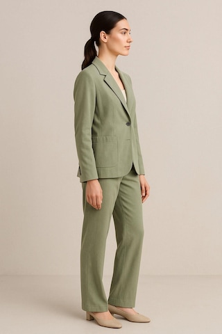 Kadın Haki Takım Elbise - Ceket Ve Yüksek Bel Pantolon İkili Takım Çok Renkli