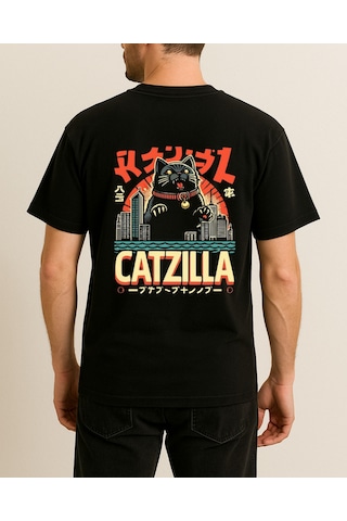 Hugo Boss Catzilla Baskılı T-shirt Siyah