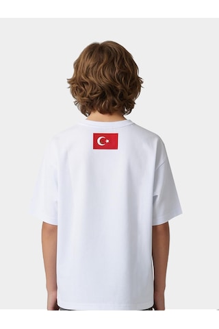 Alg Lıfe Ay Yıldız Milli Takım Taraftar Çocuk Tişört - Beyaz Soft %100 Pamuk