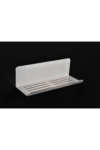 Deltahome Paslanmaz Çelik 28cm Banyo Rafı Duş Rafı - Yapışkanlı Montaj - Anında Kolay Montaj - Inox Çok Renkli