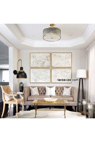 Tarz Avize Tap35 Dekoratif Siyah Retro Modern Duvar Aplik Siyah