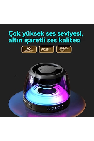 Rgb Atmosfer Işığı Manyetik Taşınabilir Bluetooth Hoparlör