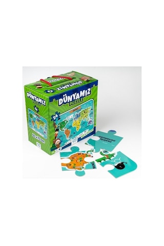 Ca Games Dünyamız 24 Parça Puzzle/Yapboz (Yer Puzzle)