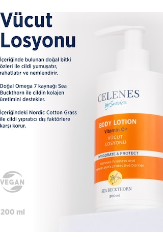 Celenes Vitamin C İçerikli Vücut Losyonu 200 ML