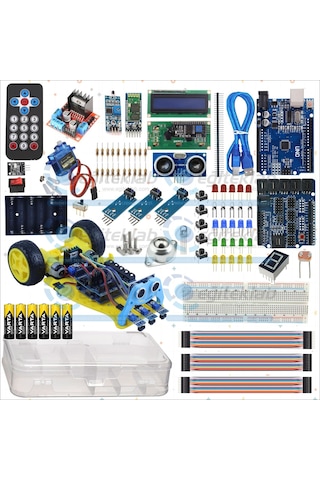 Fen Lisesi Robotik Kodlama Dersi Arduino Uygulama Eğitim Seti + Araç Kiti