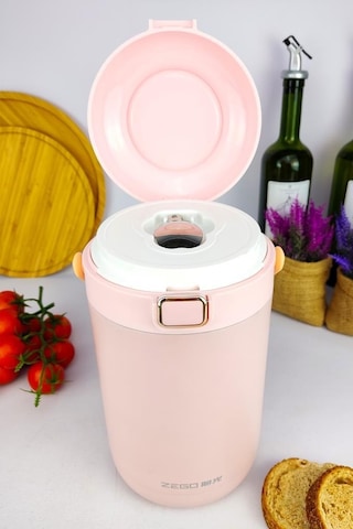 Digithome YK1412 Paslanmaz Çelik Hazneli Yemek Termosu Pembe 2000 ML