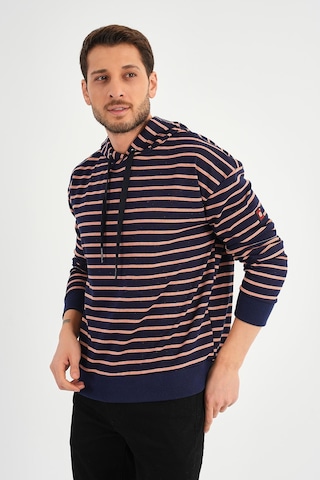 Alexandergardı Çizgili Kapüşonlu Sweatshırt Unx-00242 001