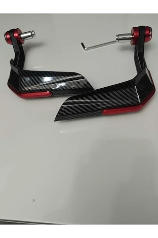 Manet Koruma Karbon Desen Rüzgar Koruma Kırmızı Renk Üniversal N Max X Max T Max Pcx R25 Mt25 Nk250