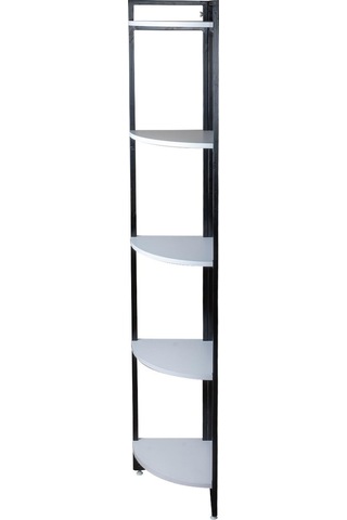 Dekoratif Köşe Rafı 5 Raflı Metal Ve Ahşap Kitaplık Çiçeklik Saksılık 200x31 Cm