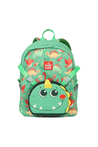 Supercute Two İn One Sırt Çantası - Dinosaur - Yeşil