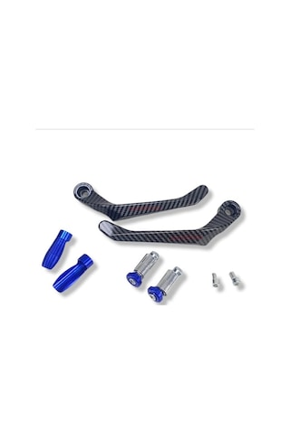 MOTOSİKLET MANET KORUMA ALEMİNYUM (KARBON DESEN) MAVİ