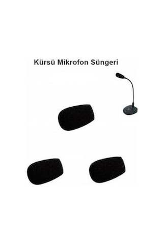 Kürsü Mikrofon Süngeri 3 Lü Paket Kürsü Mikrofon Süngeri 3 Lü Paket