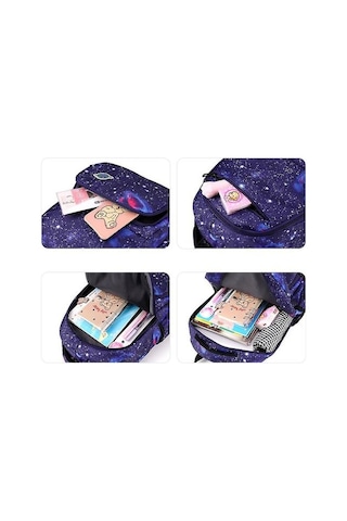 Kızlar Su Geçirmez Okul Sırt Çantası Antrasit