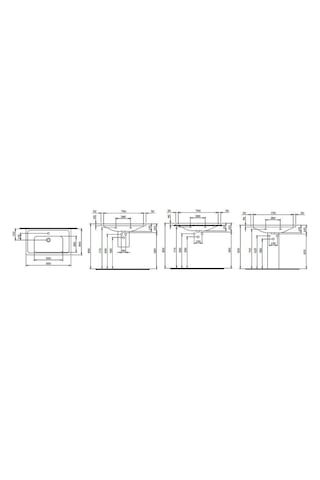 Bocchi 1008-010-0326 Tao Pro Etajerli Lavabo 85 CM - Safir Mavi