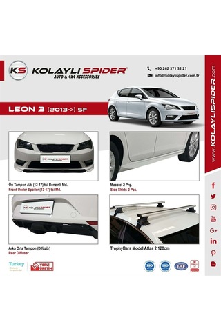 Seat Leon 3 5F Sis Farı Çerçecesi 2 Prç Krom 2013-2015
