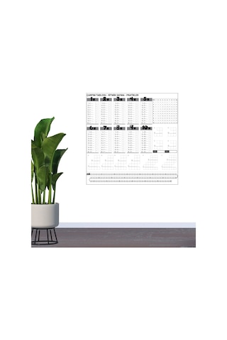 Evyora Çarpım Tablosu Ezberleme Manyetik Duvar Stickerı 105 X 100 Cm