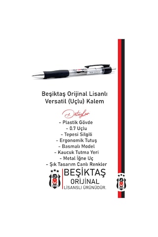 Beşiktaş Orijinal Plastik Gövde Versatil Uçlu Kalem 0.7 Kutulu