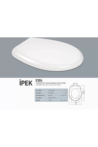 Nkp İpek Thermoplast Yavaş Kapanan Klozet Kapağı - Nkp0304