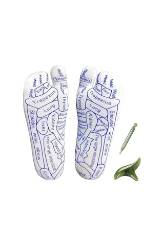 Neevoyu Bayanlar İçin Akupresür Noktalarını Vurgulayan Masaj Çorabı - Reçine Masaj Kalemi Ve Kanat Şekilli Aracıyla Kolay Kullanım Diğer