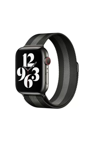 Newface Apple Watch Uyumlu 38mm Metal Mıknatıslı Kordon - Siyah-beyaz