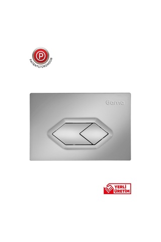 Gama Gömme Rezervuar Çift Bamalı Favori Buton Mat Krom Çok Renkli