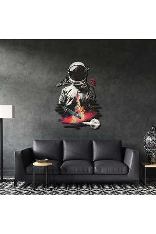 Sürrealist Astronot Metal Tablo